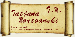 Tatjana Mortvanski vizit kartica